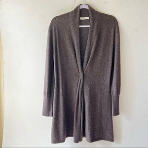Neiman Marcus Cashmere Cardigan Full Length 1 Button Closure Snap